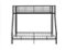 Walker Edison - Modern Metal Twin over Full Bunk Bed - Black - Black-Front_Standard