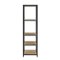 Walker Edison - X-frame Industrial Wood and Metal 4-Shelf Bookcase - Barnwood-Front_Standard