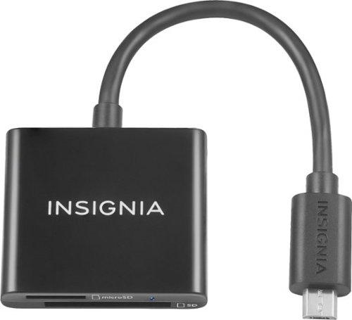  Insignia™ - Micro USB Memory Card Reader - Black