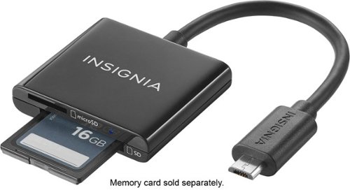 Insignia™ Micro USB Memory Card Reader - Black GLOBAL SHIPPING