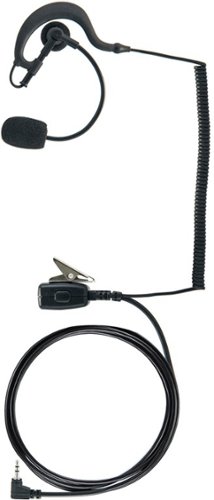 Cobra - Earpiece with Boom Microphone Headset for 2-Way Radios - Black
