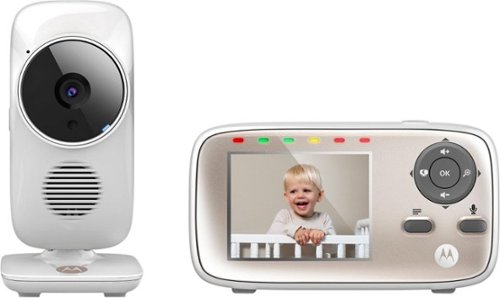  Motorola - Wi-Fi Video Baby Monitor with 2.8&quot; Screen - White