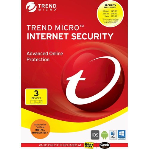  Trend Micro Internet Security 2017 (3-Devices)