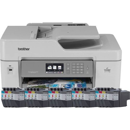 Brother - INKvestment MFC-J6535DW XL Wireless All-in-One Printer - Gray-Front_Standard 