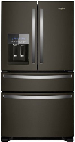 Photos - Fridge Whirlpool  24.5 Cu. Ft. 4-Door French Door Refrigerator - Black Stainless 