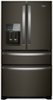 Whirlpool - 24.5 Cu. Ft. 4-Door French Door Refrigerator - Black Stainless Steel-Front_Standard 
