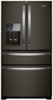 Whirlpool - 24.5 Cu. Ft. 4-Door French Door Refrigerator - Black Stainless Steel with PrintShield Finish-Front_Standard