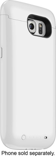  mophie - Juice Pack External Battery Case for Samsung Galaxy S 6 Cell Phones - White
