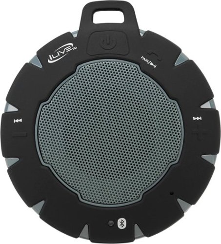  iLive - ISBW157 Portable Bluetooth Speaker - Black/Gray