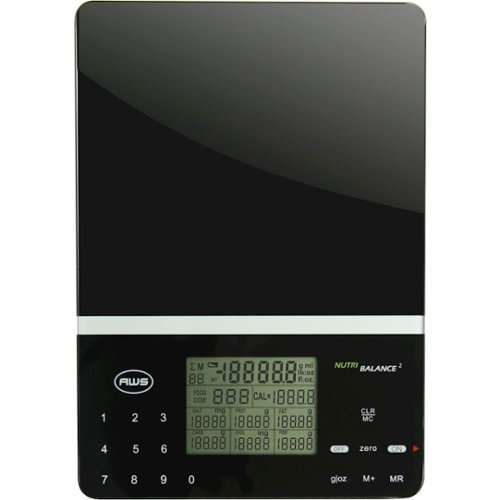 American Weigh Scales NUTRI-BALANCE 2 Digital Kitchen Scale - Black INTERNATIONAL SHIPPING