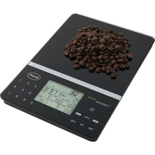American Weigh Scales NUTRI-BALANCE 2 Digital Kitchen Scale - Black GLOBAL SHIPPING