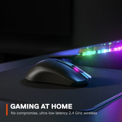 SteelSeries Rival 3 Lightweight Wireless Optical Gaming Mouse with Brilliant Prism RGB Lighting - Wireless - Black WORLDWIDE DELIVERY