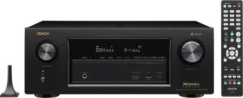  Denon - AVR 7.2-Ch. Hi-Res With HEOS 4K Ultra HD HDR Compatible A/V Home Theater Receiver - Black