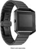 Platinum™ - Smooth Link Metal Band Stainless Steel Watch Strap for Fitbit Blaze - Matte black-Angle_Standard