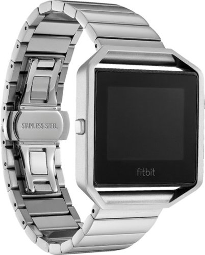  Platinum™ - Smooth Link Metal Band Stainless Steel Watch Strap for Fitbit Blaze - Matte silver