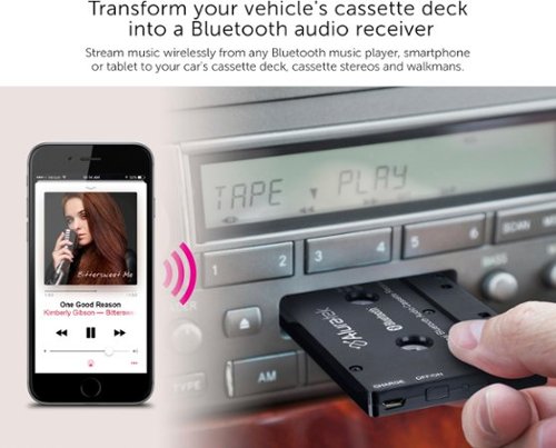 Aluratek Bluetooth Audio Cassette Adapter - Black GLOBAL SHIPPING