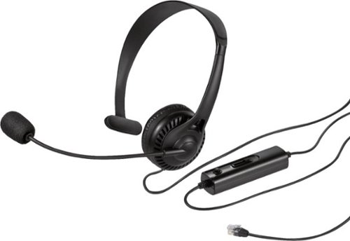 Insignia™ - Landline Hands-Free Headset with RJ-9 Connection - Black