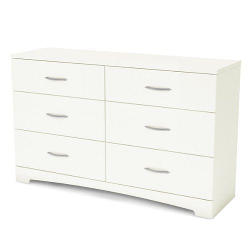 Southwest - Step One Collection 6-Drawer Dresser - White-Front_Standard 