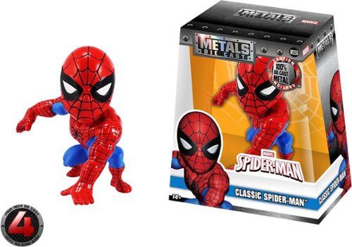  Jada Metals - Classic Spiderman 4&quot; Figure - Red/Blue/White/Black