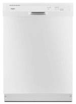 Whirlpool - 24" Front Control Built-In Dishwasher with 1-Hour Wash Cycle, 55dBA - White - Front_Standard