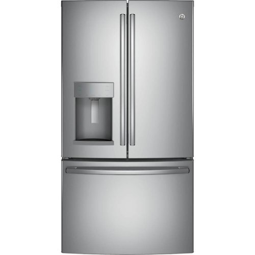 GE - 27.8 Cu. Ft. French Door Refrigerator - Stainless Steel-Front_Standard 