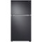 Samsung - 21.1 cu. ft. Top-Freezer Refrigerator with FlexZone - Black Stainless Steel-Front_Standard