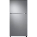 Samsung - 21.1 Cu. Ft. Top-Freezer Refrigerator with  FlexZone and Ice Maker - Stainless steel - Front_Standard