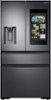 Samsung - Family Hub 22.2 Cu. Ft. Counter Depth 4-Door French Fingerprint Resistant Refrigerator - Black Stainless Steel-Front_Standard