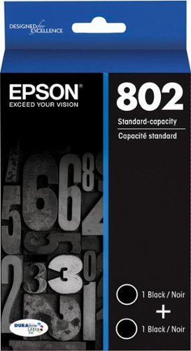 Epson - 802 2-Pack Standard Capacity - Black Ink Cartridges - Black