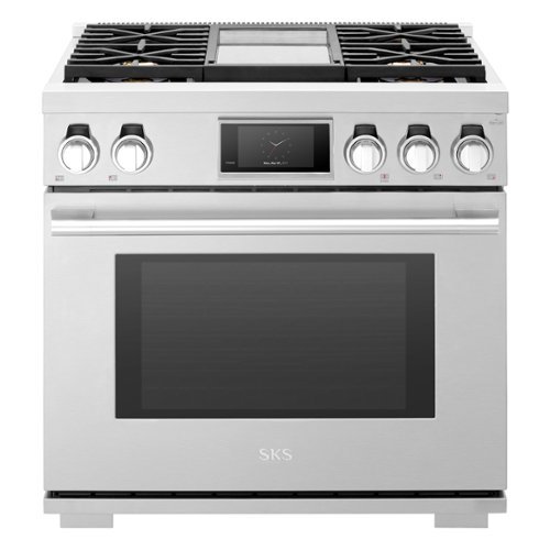 SKS - 6.3 Cu. Ft. Self-Cleaning Freestanding Dual Fuel Convection Range - Stainless Steel