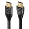 AudioQuest - Pearl 18 41.0' 4K-8K 18Gbps In-Wall Rated HDMI Cable - Black with White Stripes-Front_Standard