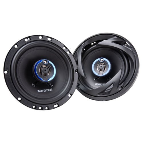 AutoTek - Street Machine 6.5 Inch 3-Way Car Audio Universal Coaxial Speakers, Pair - Black-Front_Standard 