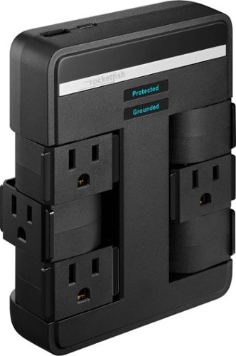 Rocketfish™ 6 Outlet/1 USB/1 USB C Swivel Wall Tap 2,100 Joules