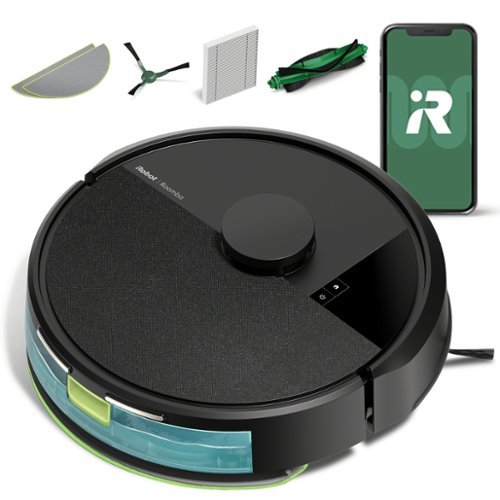iRobot - Roomba 105 Combo Vacuum & Mop - Easy-to-Use, Intense Power-Lifting Suction, LiDAR, Avoids Mopping Carpets, Self-Charging - Black
