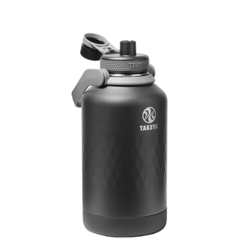 Takeya - Sport 64-oz. Wide Handle Leakproof Water Bottle with Spout Lid - Obsidian