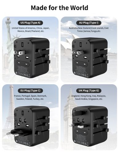 Momax 1-World 3-Port Travel Charger 20W - Black HOW TO BUY