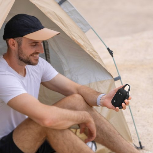 Tronsmart Mirtune H1 Portable Bluetooth Speaker, Big Audio and Punchy Bass, Integrated Carabiner, IPX7 Waterproof, 20H Playtime - Blue BUY IN UAE