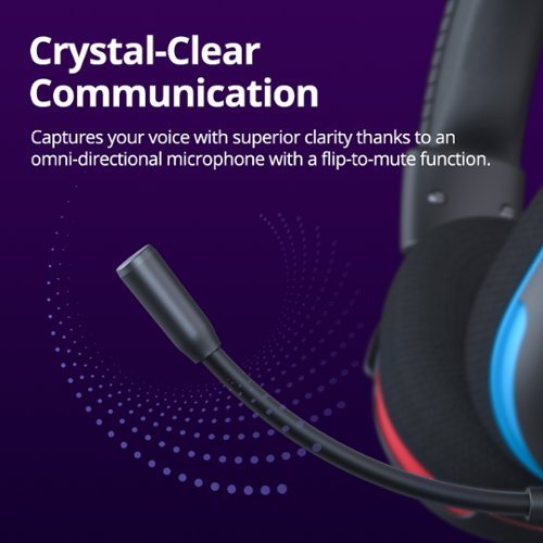Tronsmart Sounfii G10 Gaming Headset with 3.5mm Connector, Flip-to-Mute Mic, Wired Over-Ear Headphones for Nintendo Switch - Black/Red/Blue HOW TO BUY