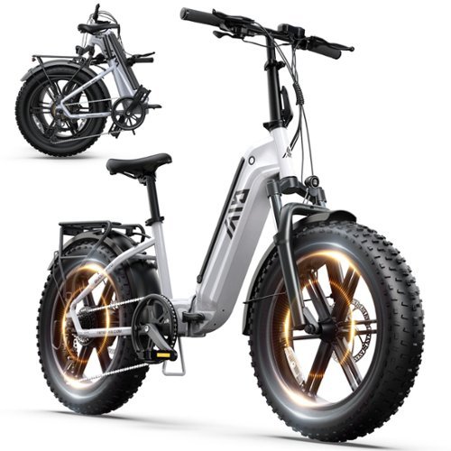 TST GRP - Folding Electric Bike for Adults,1000W Peak Motor Ebike, Max Range 60 Miles All Terrain E Bike with UL2849 Certification - White-Front_Standard 