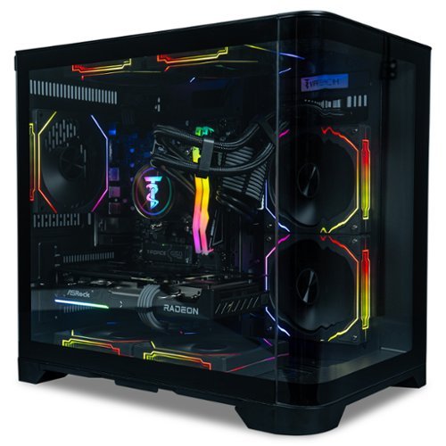 ViprTech - Reaper 2.5 Liquid-Cooled PC - AMD Ryzen 7 8700F 5.0Ghz, RX 9060 XT 16GB, 16GB DDR5, 2TB SSD, Gaming Computer, B - Black-Front_Standard 