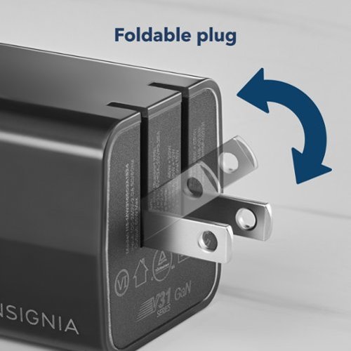 Insignia™ 65W 3-Port USB-C/USB Wall Charger for Smartphones, Tablets and More - Black WHERE TO BUY