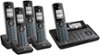 AT&T - CLP99587 Connect to Cell DECT 6.0 Expandable Cordless Phone System with Digital Answering System and Smart Call Blocker - Metallic Blue-Angle_Standard