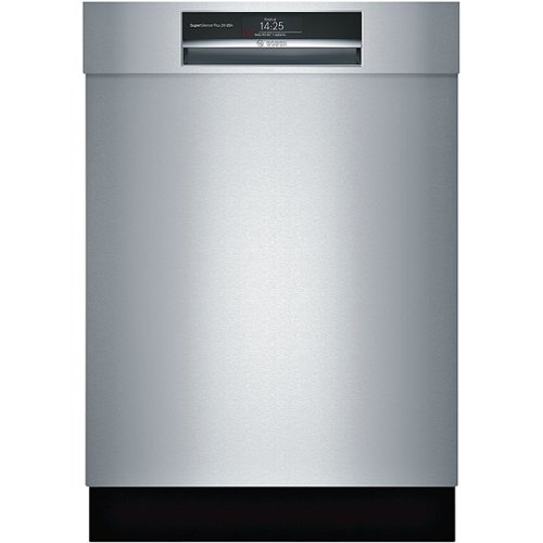 Bosch - 24" Top Control Built-In Dishwasher with Tub - Stainless Steel-Front_Standard 