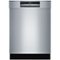 Bosch - 24" Top Control Built-In Dishwasher with Tub - Stainless Steel-Front_Standard
