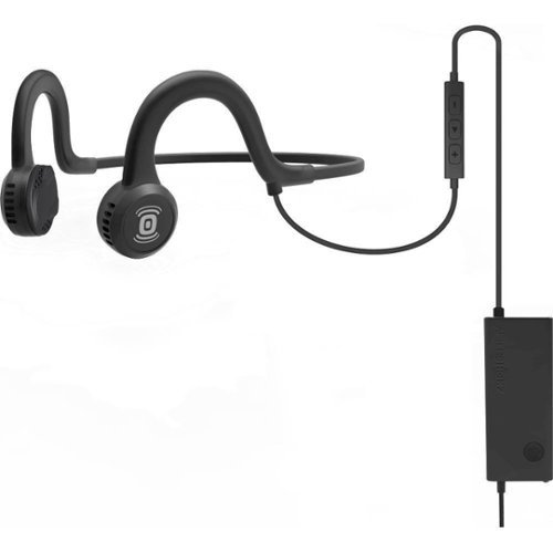  AfterShokz - Sportz Titanium with Mic Wired Bone Conduction Open-Ear Headphones - Onyx Black
