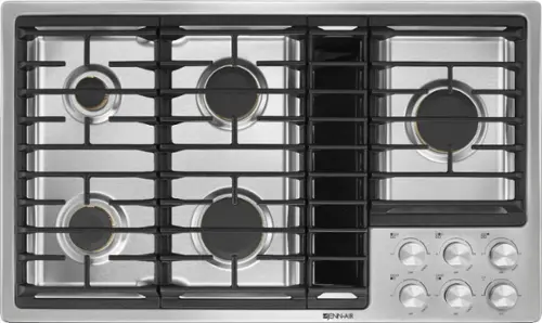 Front. JennAir - 36" Gas Cooktop - Stainless Steel.