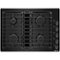 JennAir - 30" Built-In Gas Cooktop - Black-Front_Standard