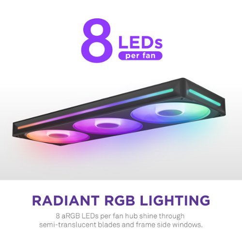 NZXT F360 RGB Core 360mm Single Frame Case Fan Unit with 3 x 120mm