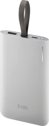  Samsung - Fast Charge Portable Battery Pack 5,100 mAh Portable Charger for Most USB-Enabled Devices - Silver