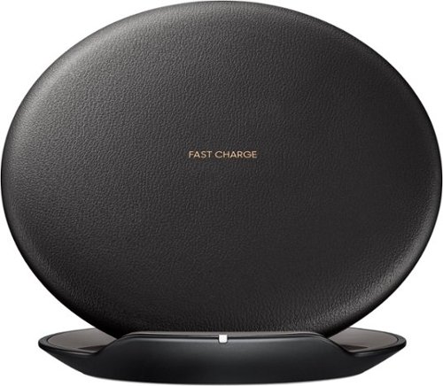  Samsung - Fast Charge 9W Qi Certified Wireless Charging Pad for Android - Black